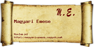Magyari Emese névjegykártya